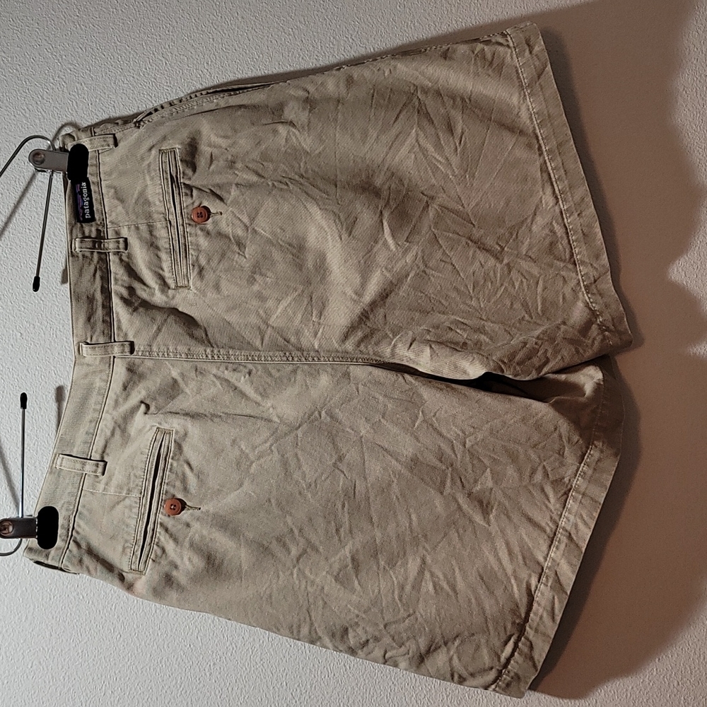patagonia High Waist Khaki Chino Shorts Vintage 90's Casual Gorpcore Men's 34 - Picture 12 of 13